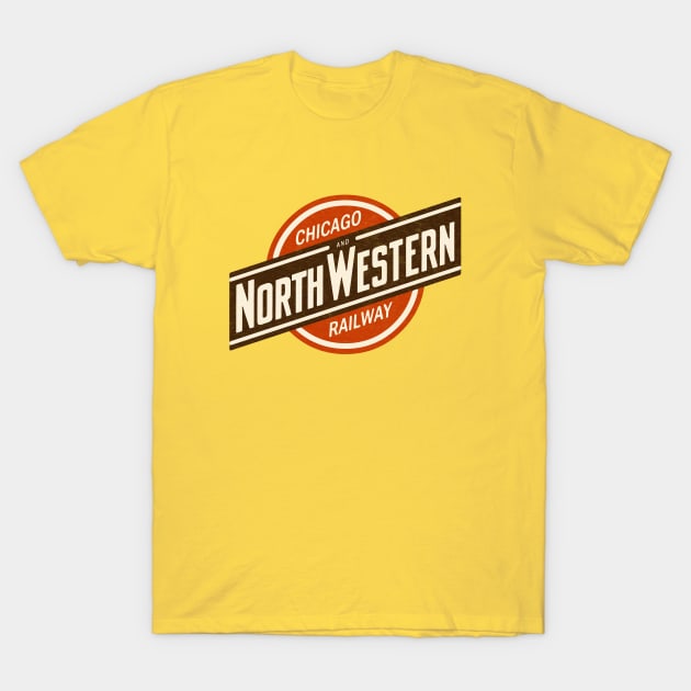 Chicago and North Western Railroad T-Shirt by Turboglyde